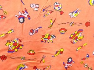 アンティーク　玩具模様着物